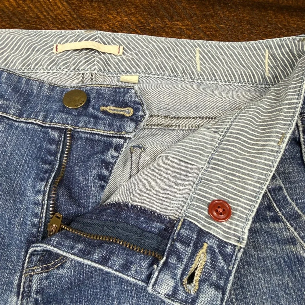 Gap Vintage Bermuda Shorts Dark Ant Denim Medium Wash Women's Size 8 Y2K Casual